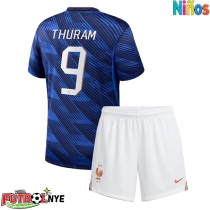 Camiseta Francia Marcus Thuram #9 Primera Equipación para niños Mundial 2026 manga corta (+ pantalones cortos)